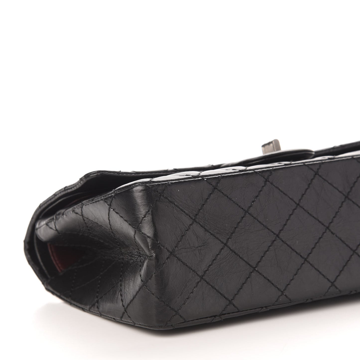 Aged Calfskin Quilted 2.55 Reissue 225 Flap Black