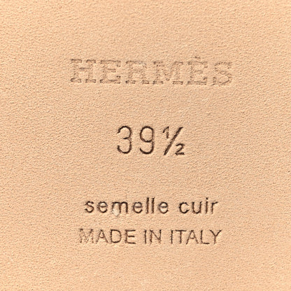 Hermes Box Calfskin Oran Sandals 38 Gold 7 of 8
