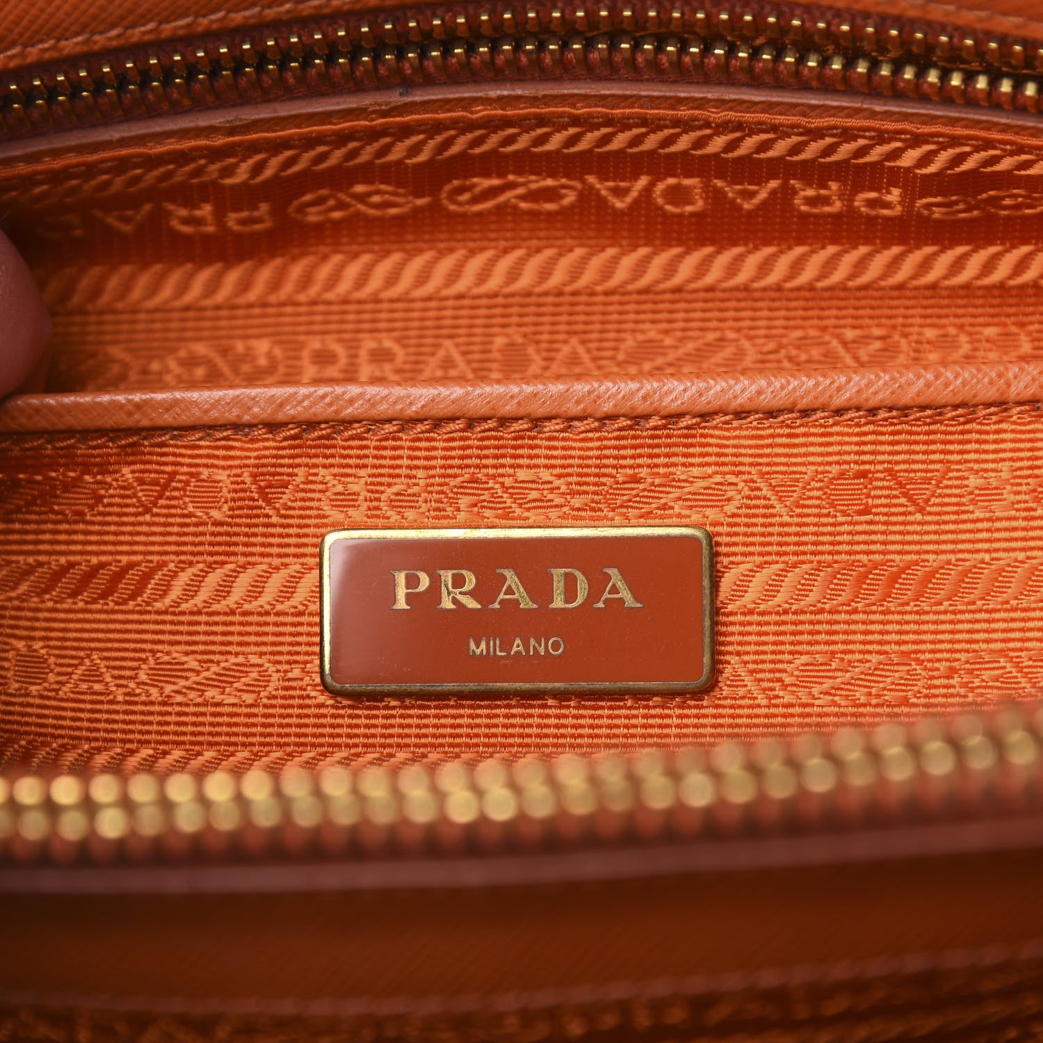 Prada Saffiano Lux Parabole Tote Papaya 5 of 10