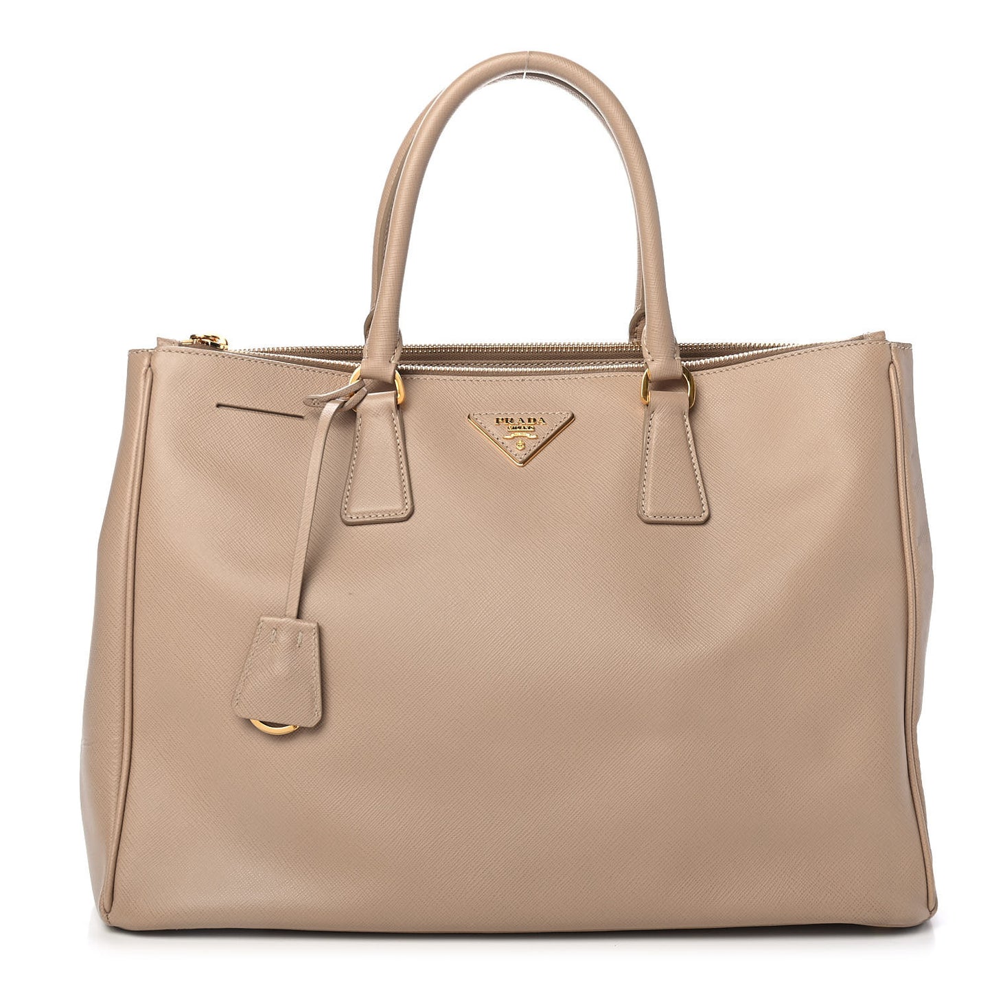 Saffiano Large Galleria Double Zip Tote Sabbia