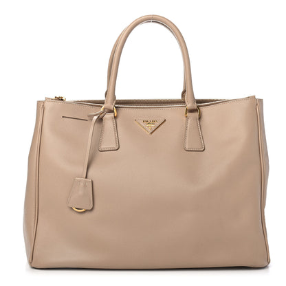 Prada Saffiano Large Galleria Double Zip Tote Sabbia 1 of 4