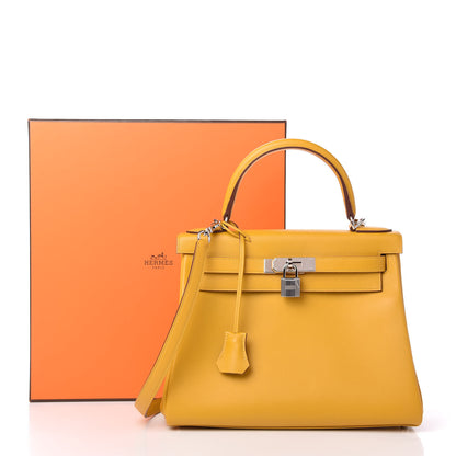 Hermes Evercolor Kelly Retourne 28 Jaune Ambre 12 of 13