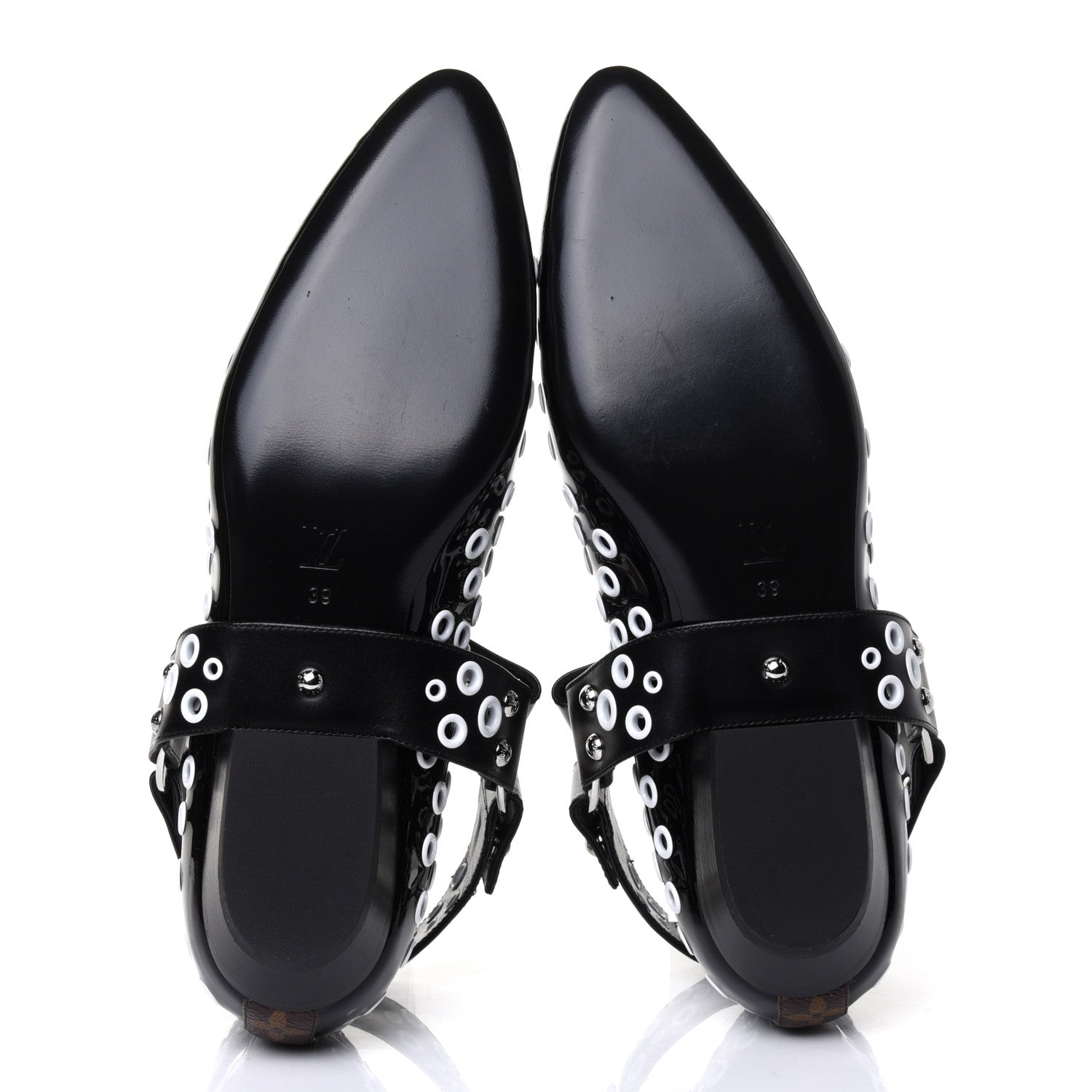 Louis Vuitton Calfskin Monogram Rhapsody Ballerina Flats 39 Black 4 of 4