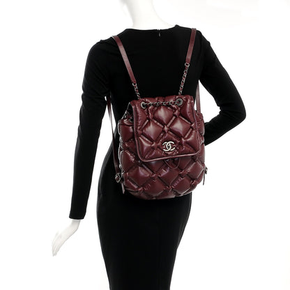 Chanel Calfskin Quilted Chesterfield Backpack Burgundy 2 of 9