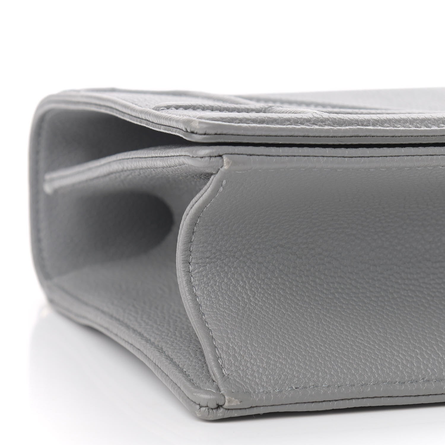Christian Dior Grained Calfskin Medium Diorama Flap Bag Gris 8 of 10