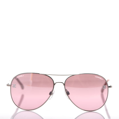 Chanel CC Aviator Sunglasses 4189-T-Q Pink 2 of 7