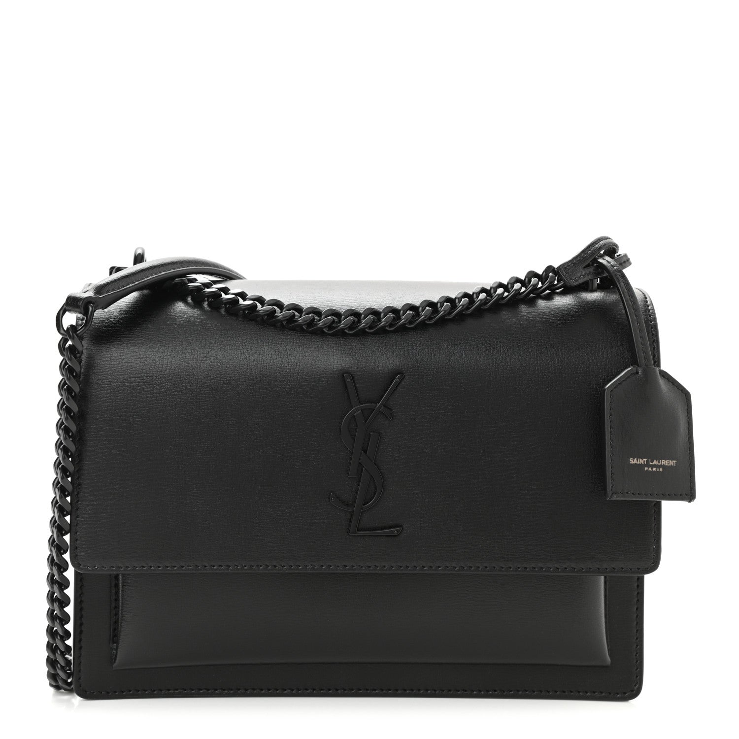 Saint Laurent Calfskin Medium Monogram Monochrome Sunset Black 1 of 9