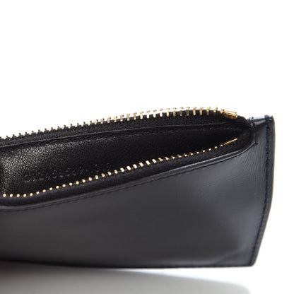 Saint Laurent Calfskin 5 Fragments Zip Pouch Card Holder Black 7 of 8