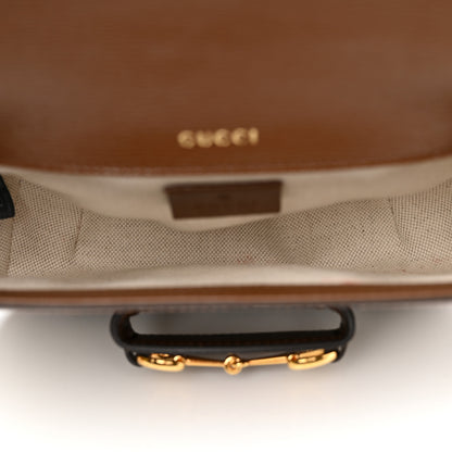 Gucci GG Supreme Monogram Web Mini Horsebit 1955 Shoulder Bag Beige Brown Sugar 5 of 13
