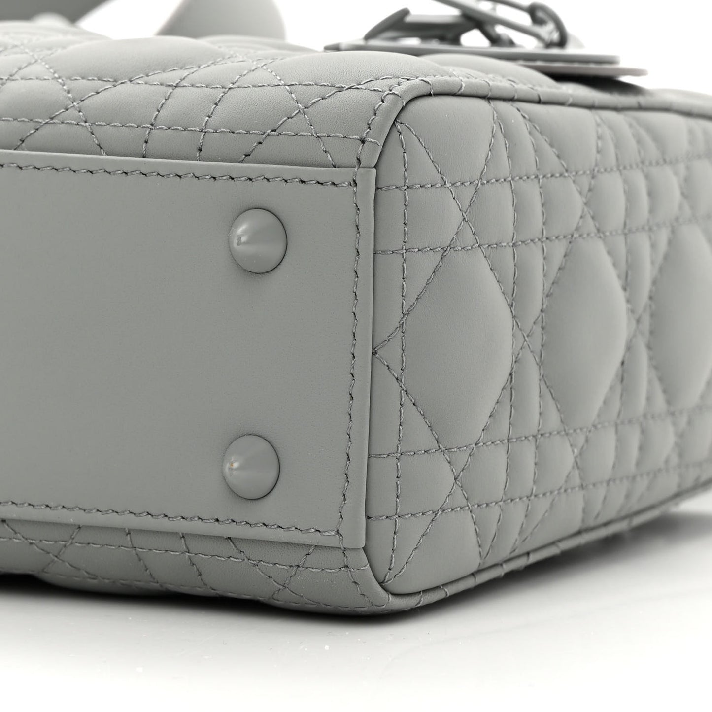Ultra Matte Calfskin Cannage Small My ABCDior Lady Dior Gray