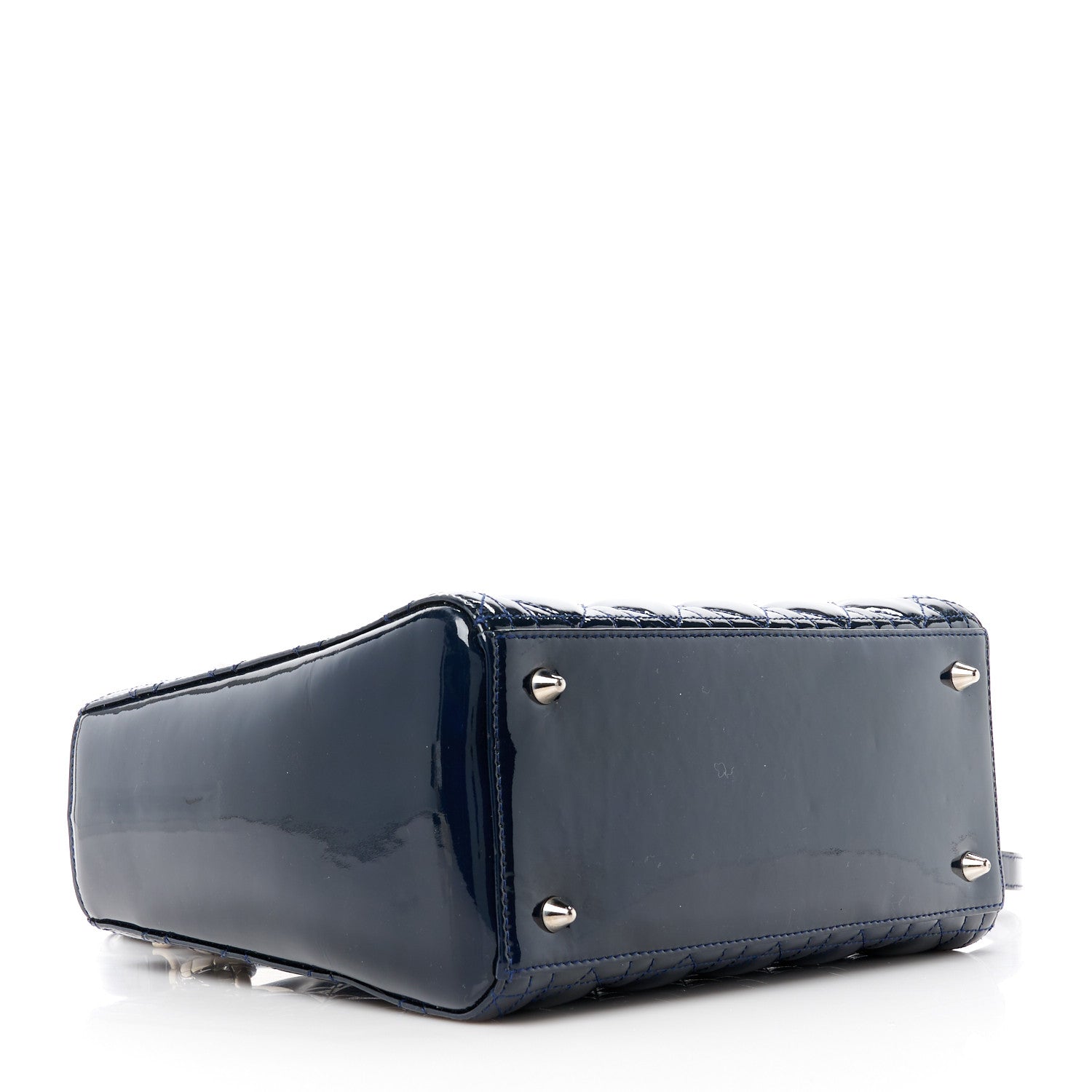 Christian Dior Patent Cannage Medium Lady Dior Navy Blue 4 of 10
