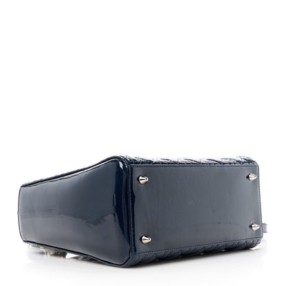 Christian Dior Patent Cannage Medium Lady Dior Navy Blue 4 of 10