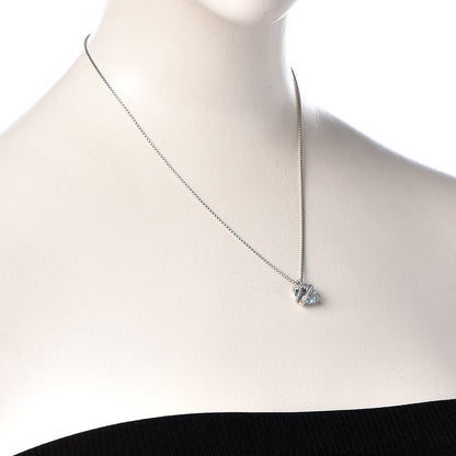 David Yurman Sterling Silver Diamond Blue Topaz 10mm Petite Cable Wrap Pendant Necklace 2 of 6