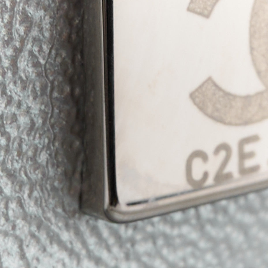 Metallic Grained Calfskin Quilted 2.55 Reissue Mini Flap Silver