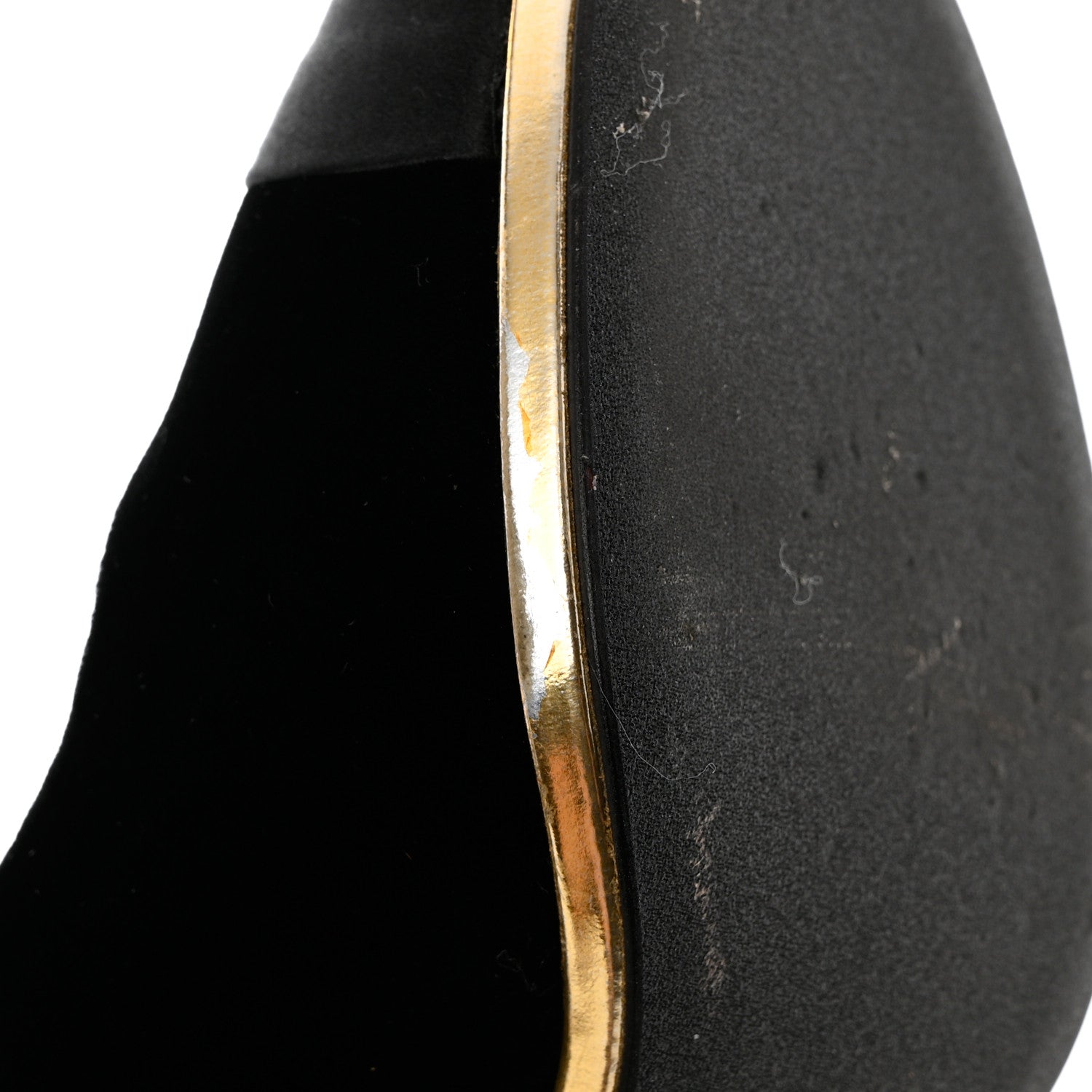Chanel Velvet Satin Cap Toe Pearl Pumps 38 Black 11 of 13