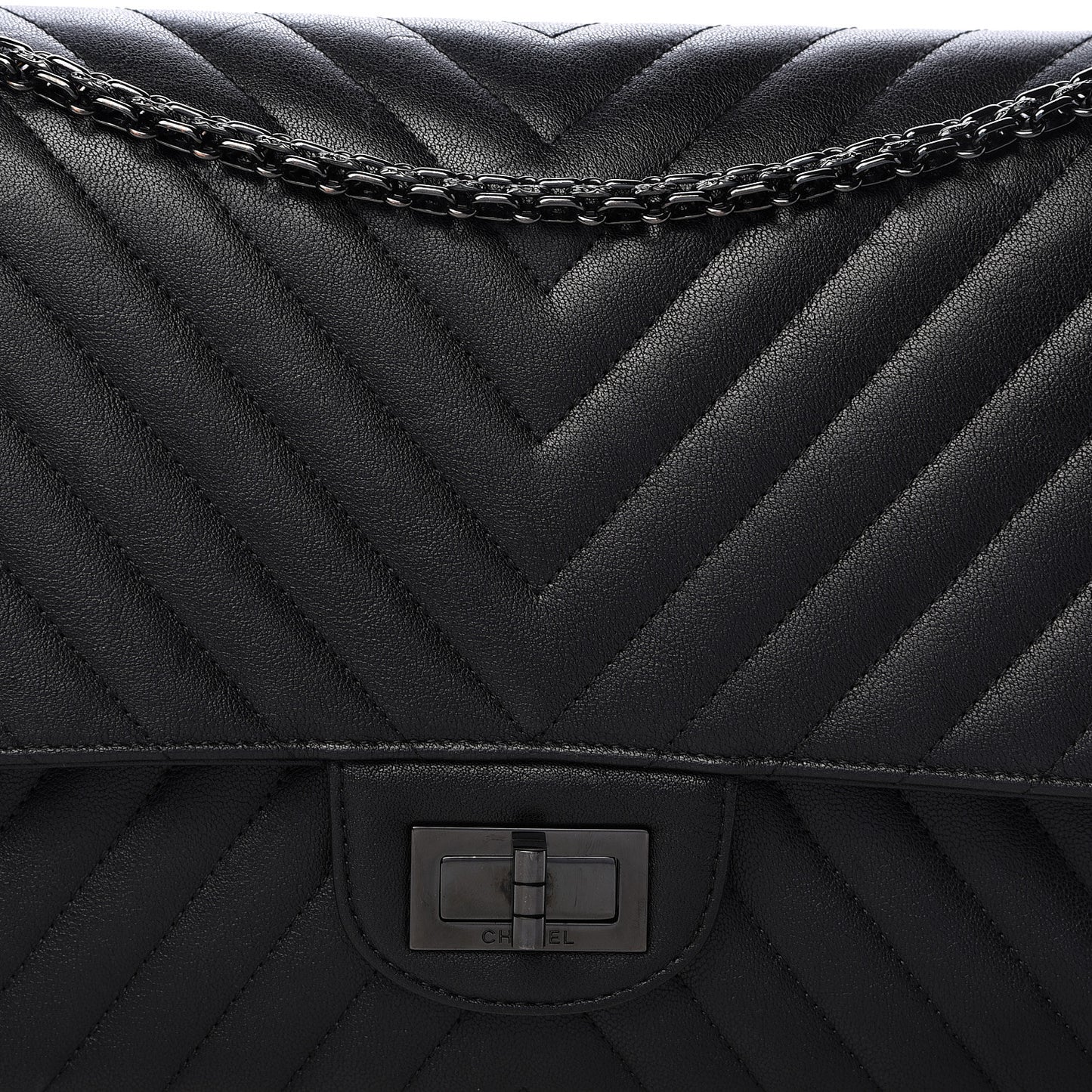 Sheepskin Chevron Quilted 2.55 Reissue 227 Flap So Black