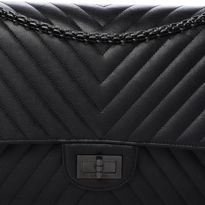 Chanel Sheepskin Chevron Quilted 2.55 Reissue 227 Flap So Black 10 of 18