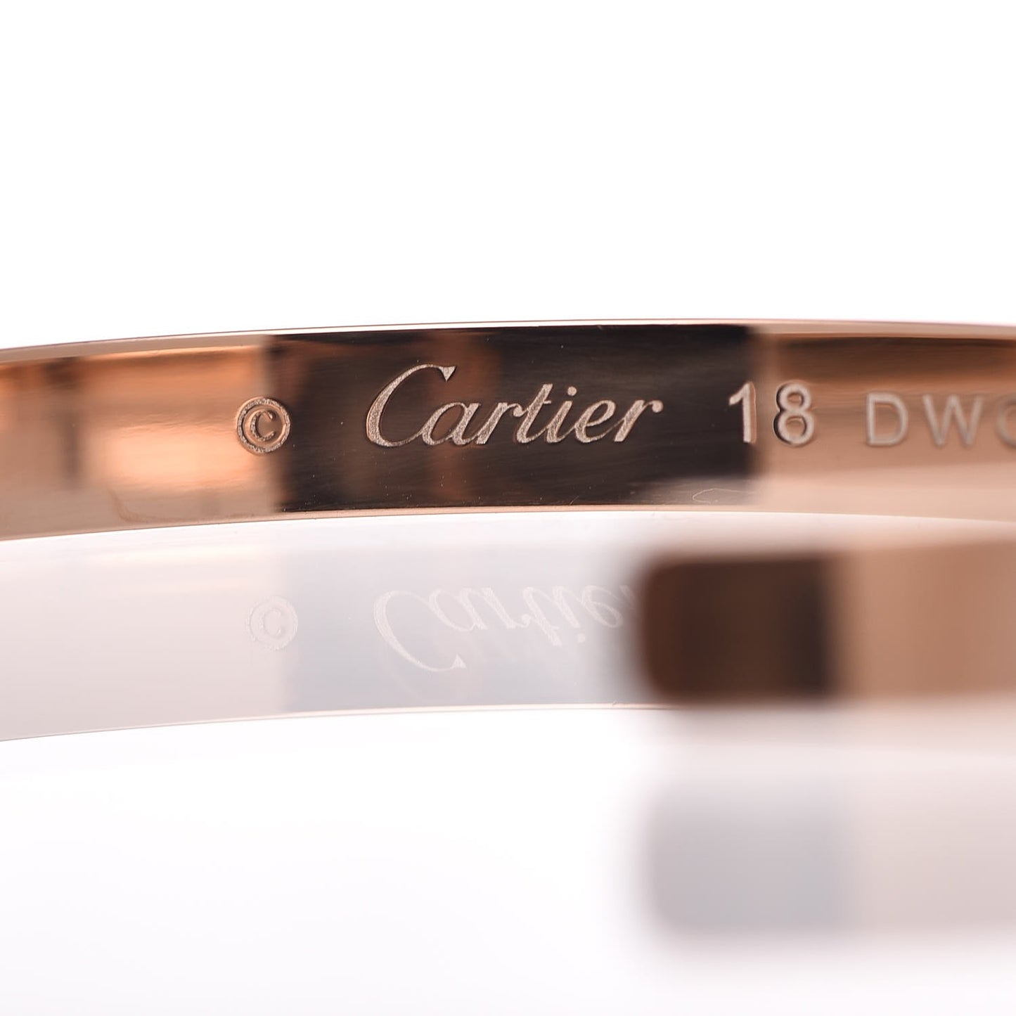 18K Pink Gold LOVE Cuff Bracelet 18