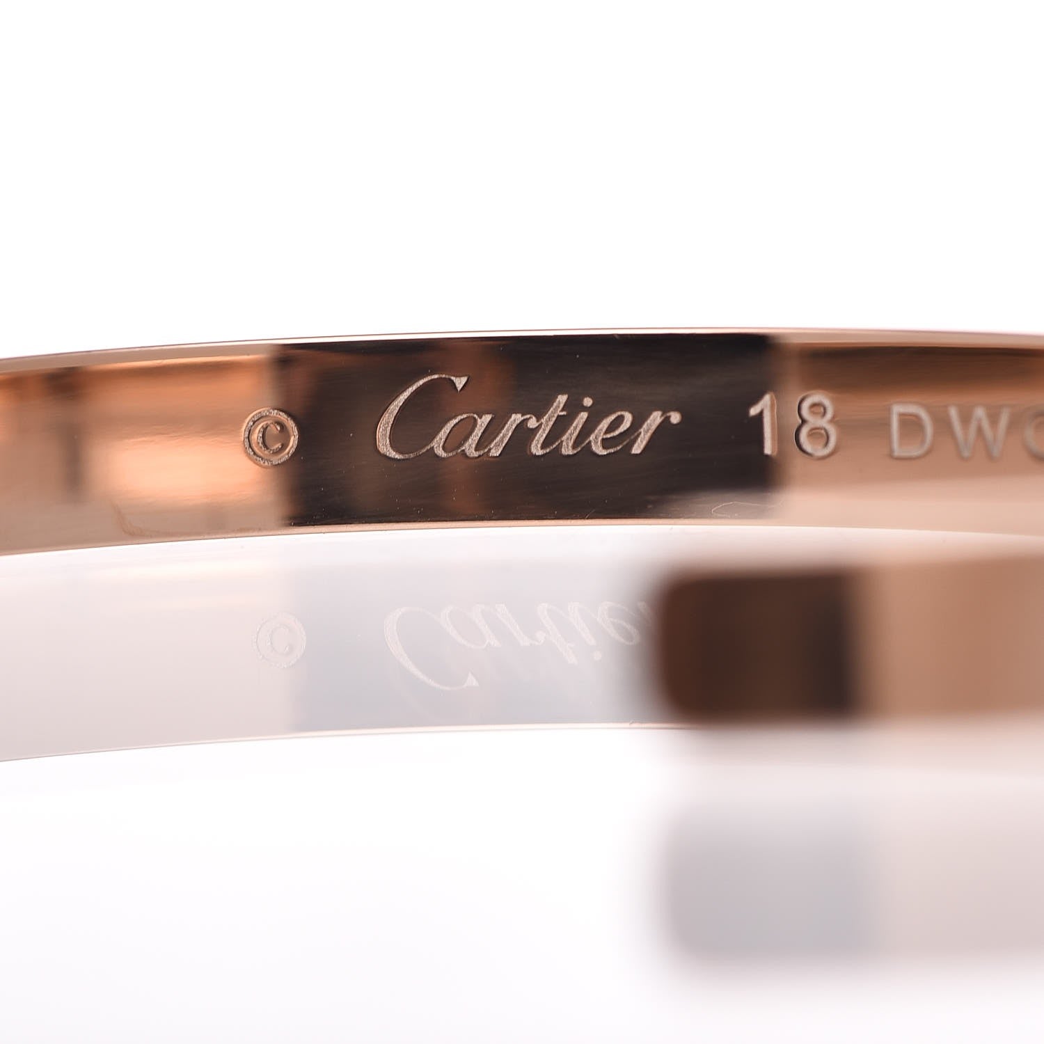 Cartier 18K Pink Gold LOVE Cuff Bracelet 18 4 of 7