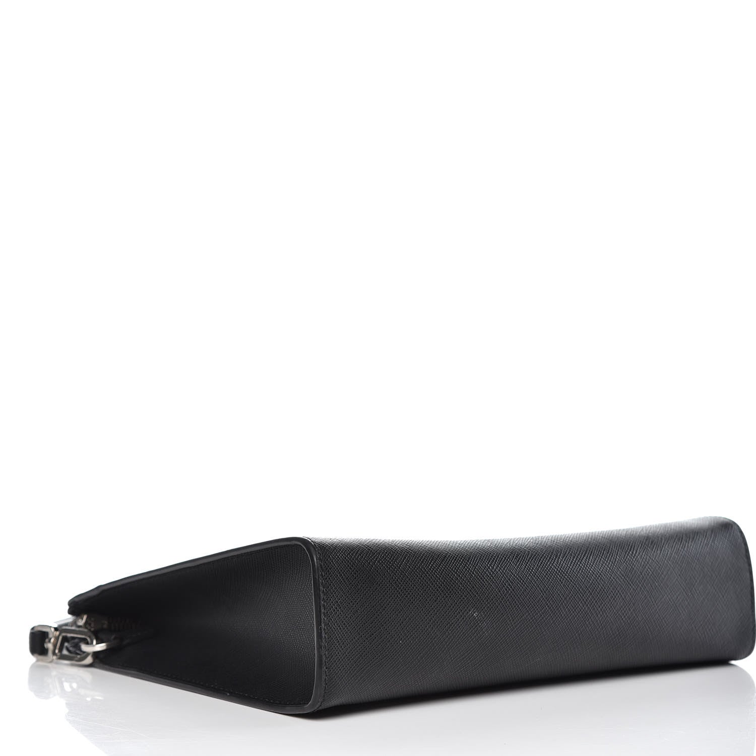 Prada Saffiano Pouch Wristlet Black 4 of 13