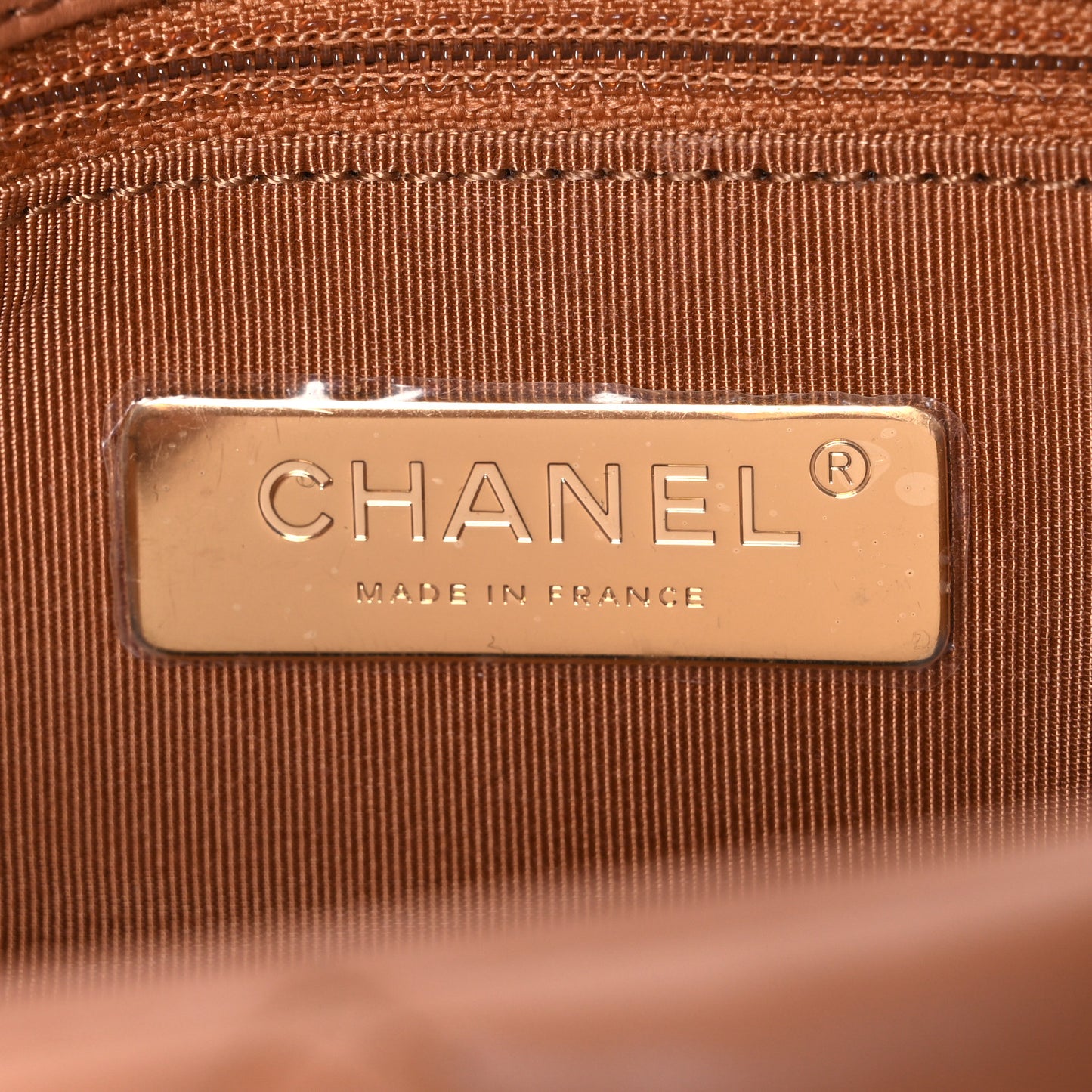 Lambskin Quilted Large Chanel 19 Flap Brown