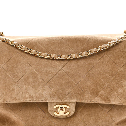 Chanel Suede Calfskin Souplissimo Maxi Flap Dark Beige 8 of 10