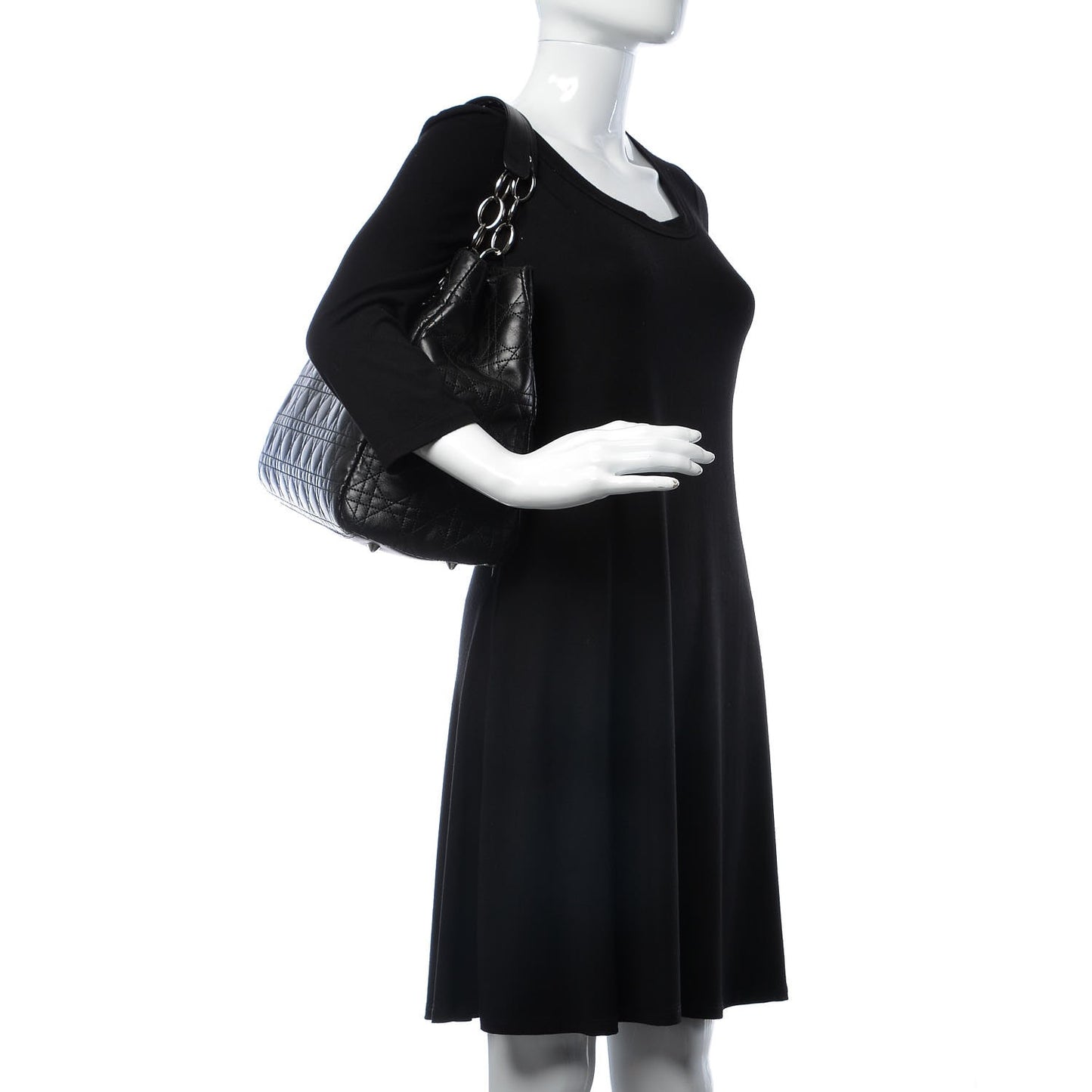 Lambskin Cannage Large Dior Soft Shopping Tote Black