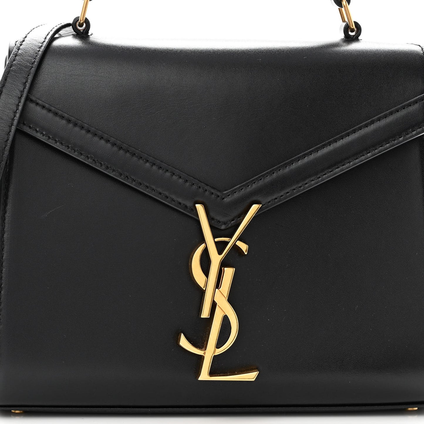 Calfskin Mini Classic Monogram Cassandra Top Handle Black