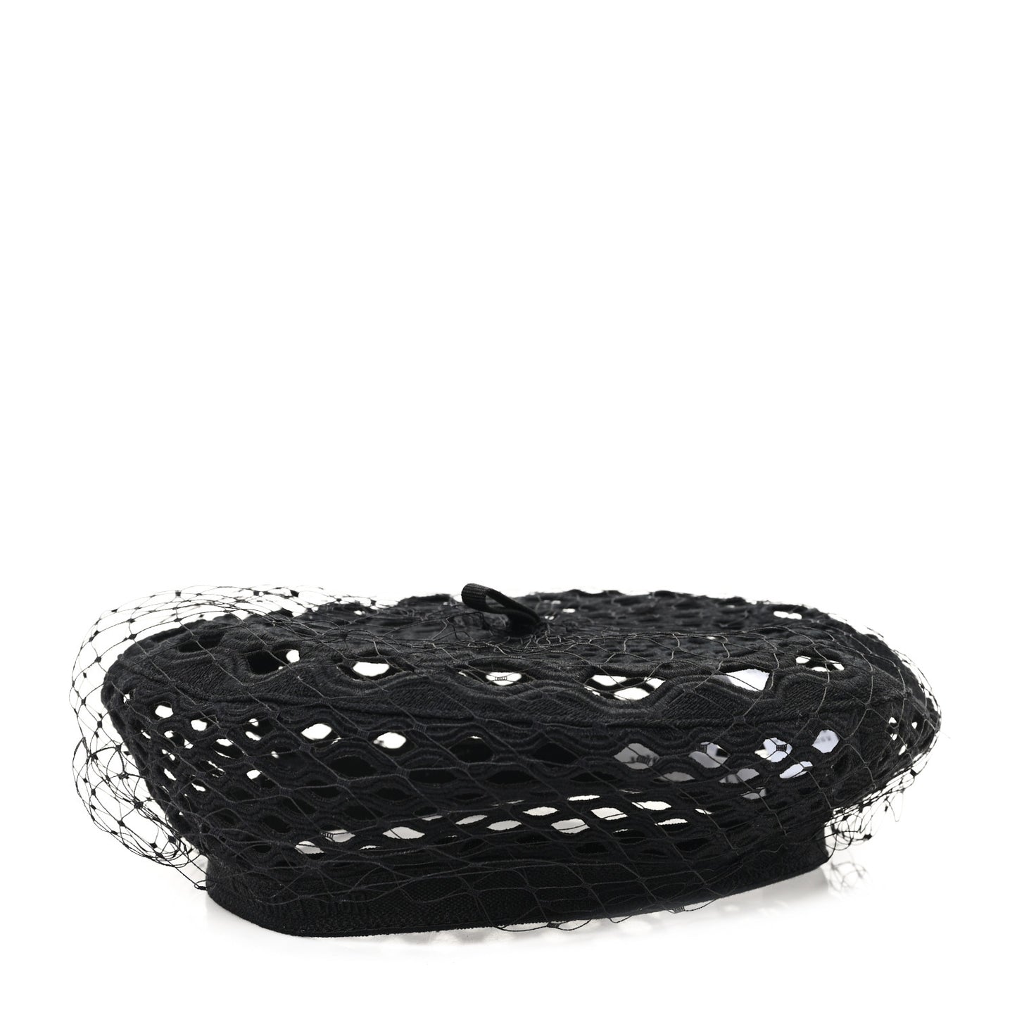 Mesh Arty Veil Beret 58 Black