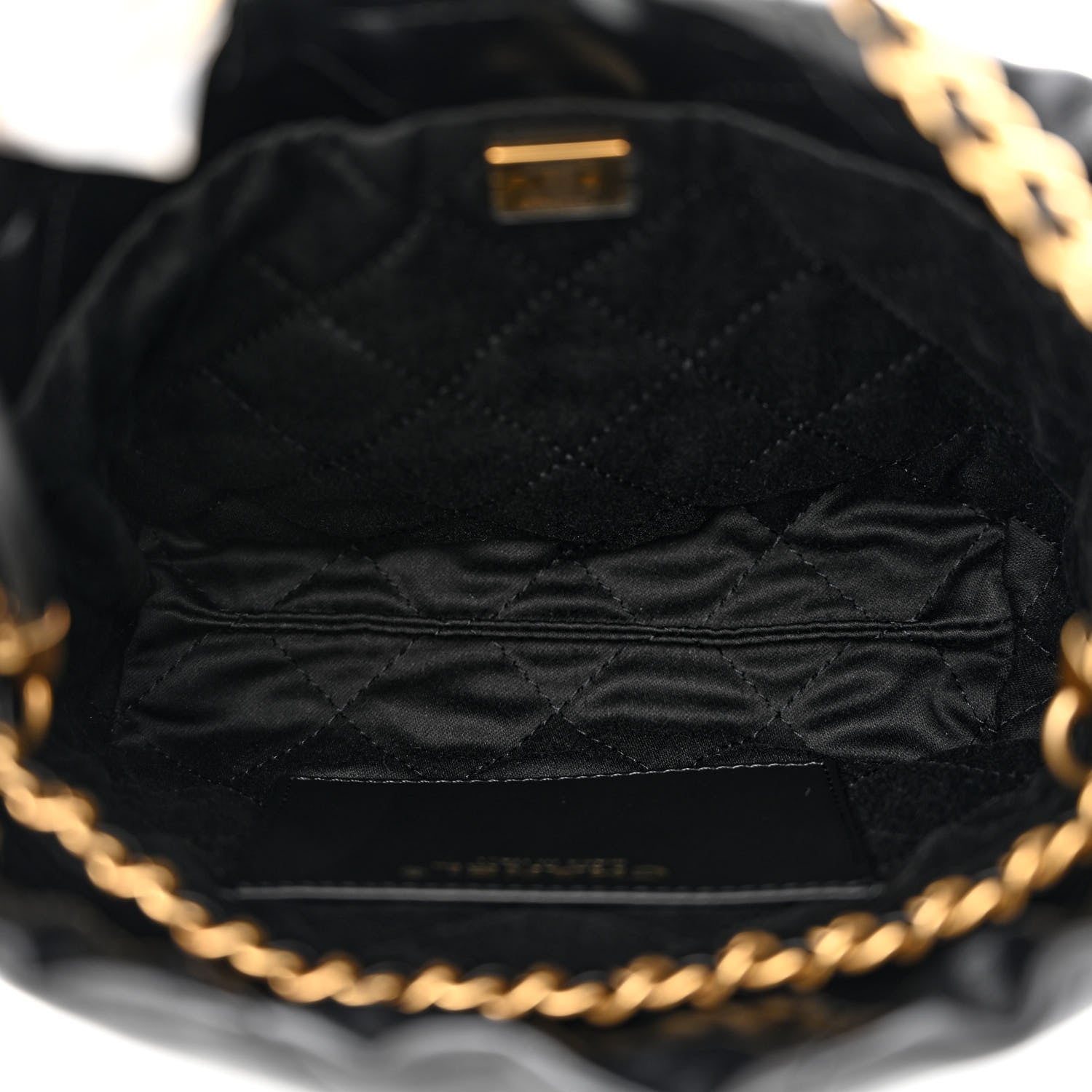 Chanel Shiny Calfskin Quilted Mini Chanel 22 Black 5 of 11