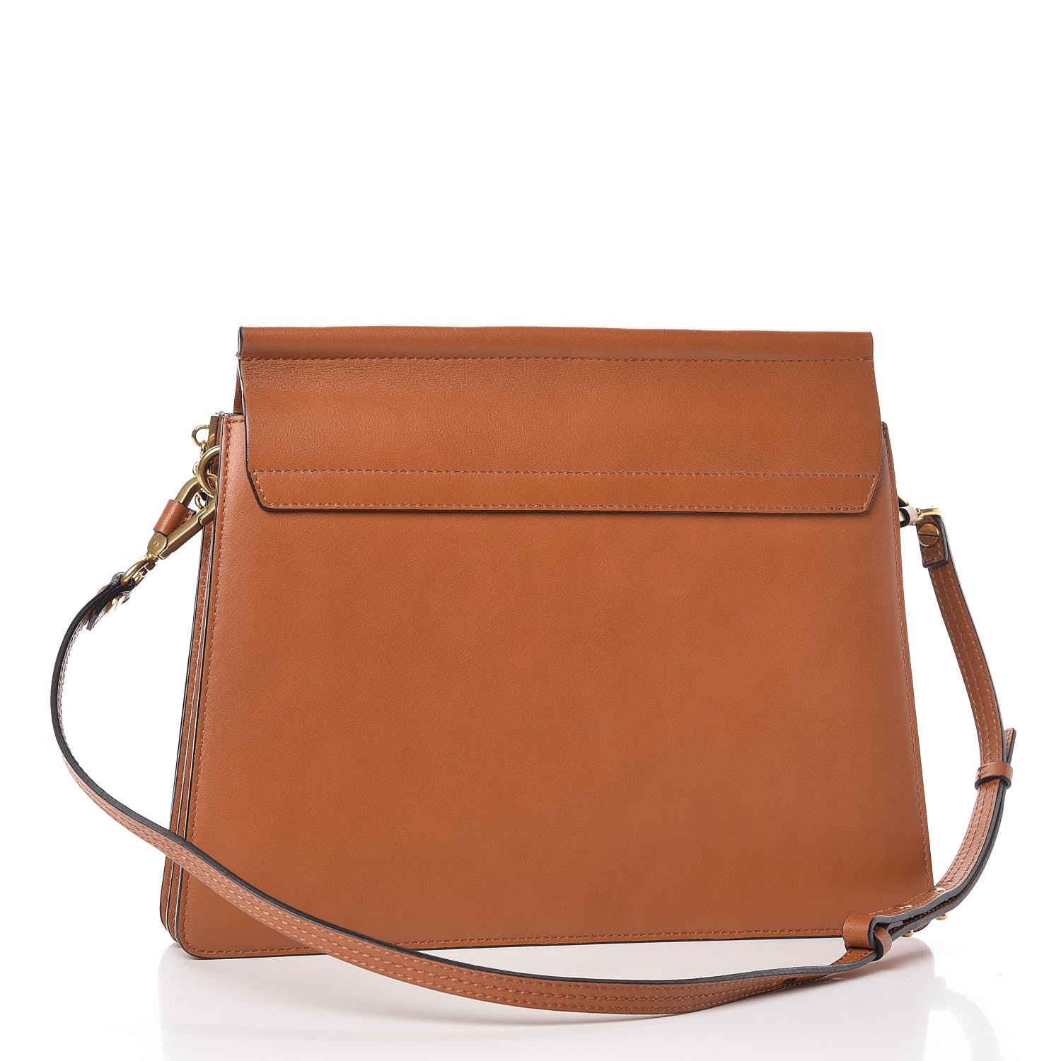 Chloe Suede Striped Patchwork Medium Faye Shoulder Bag Caramel 3 of 11
