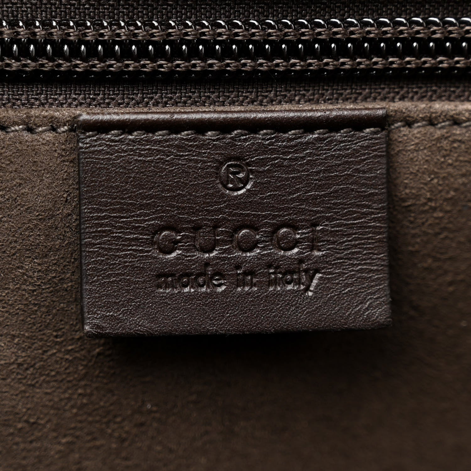 Gucci GG Supreme Monogram Medium Zippered Shopping Tote Dark Brown 6 of 17