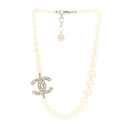 Chanel Pearl CC 100th Anniversary Necklace Light Gold 2 of 3