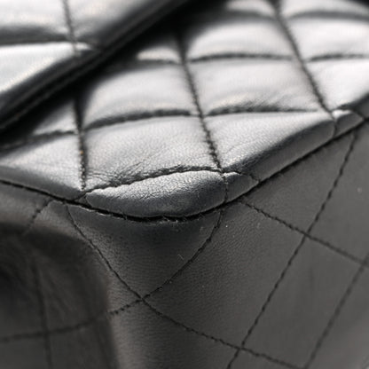 Chanel Lambskin Quilted Medium Double Flap Black 12 of 14