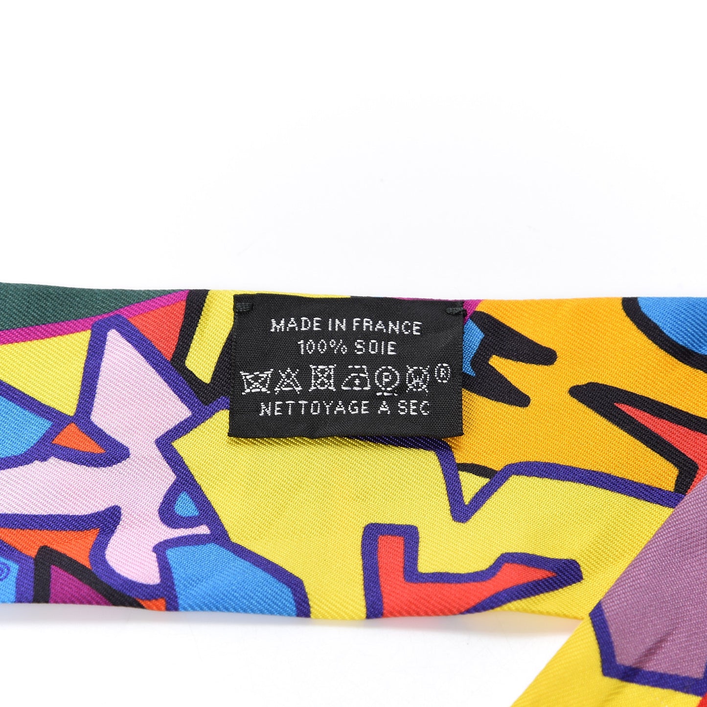 Silk Graff Graffiti Twilly Orange Jaune Vif Vert