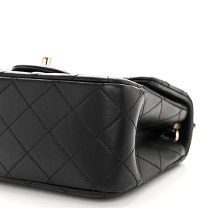Chanel Lambskin Quilted Enamel Mini Pearl Crush Flap Black 10 of 10