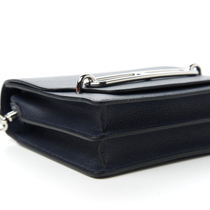 Hermes Evercolor Verso Mini Sac Roulis Bleu Nuit Orange 6 of 11