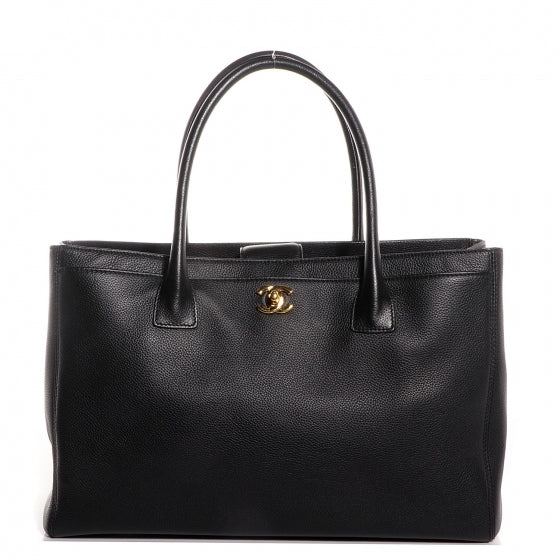 Chanel Calfskin Cerf Executive Shopper Tote Black 1 of 7
