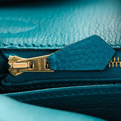 Hermes Taurillon Clemence Birkin 30 Cobalt 22 of 26