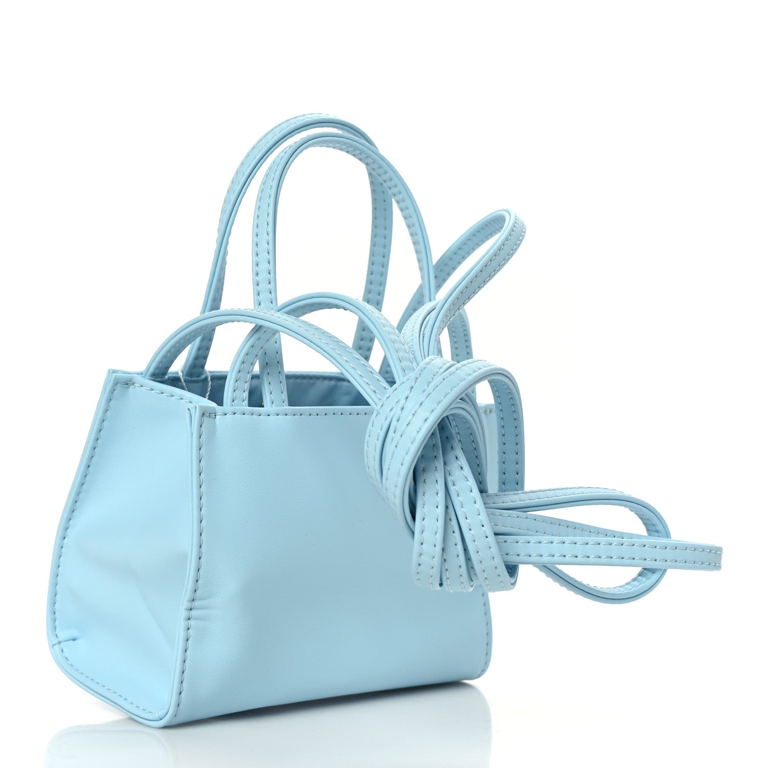 Telfar Vegan Leather Small Shopping Bag Pool Blue 3 of 8