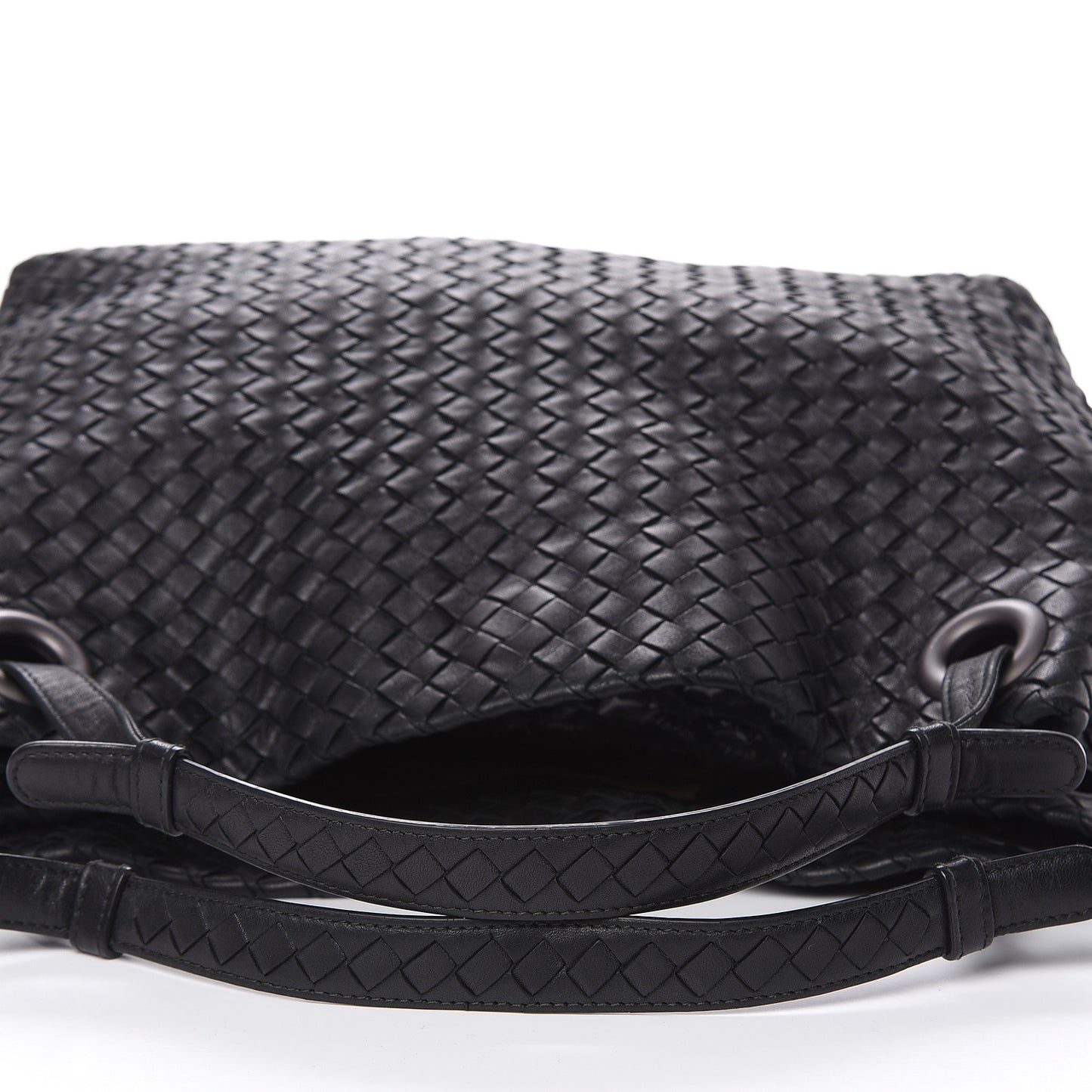 Nappa Intrecciato Medium Garda Bag Black