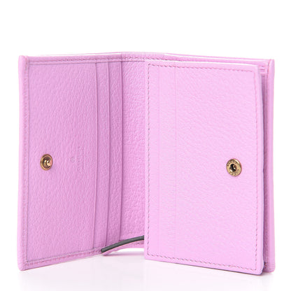 Gucci Calfskin Crystal Double G Card Case Wallet Malva 5 of 8