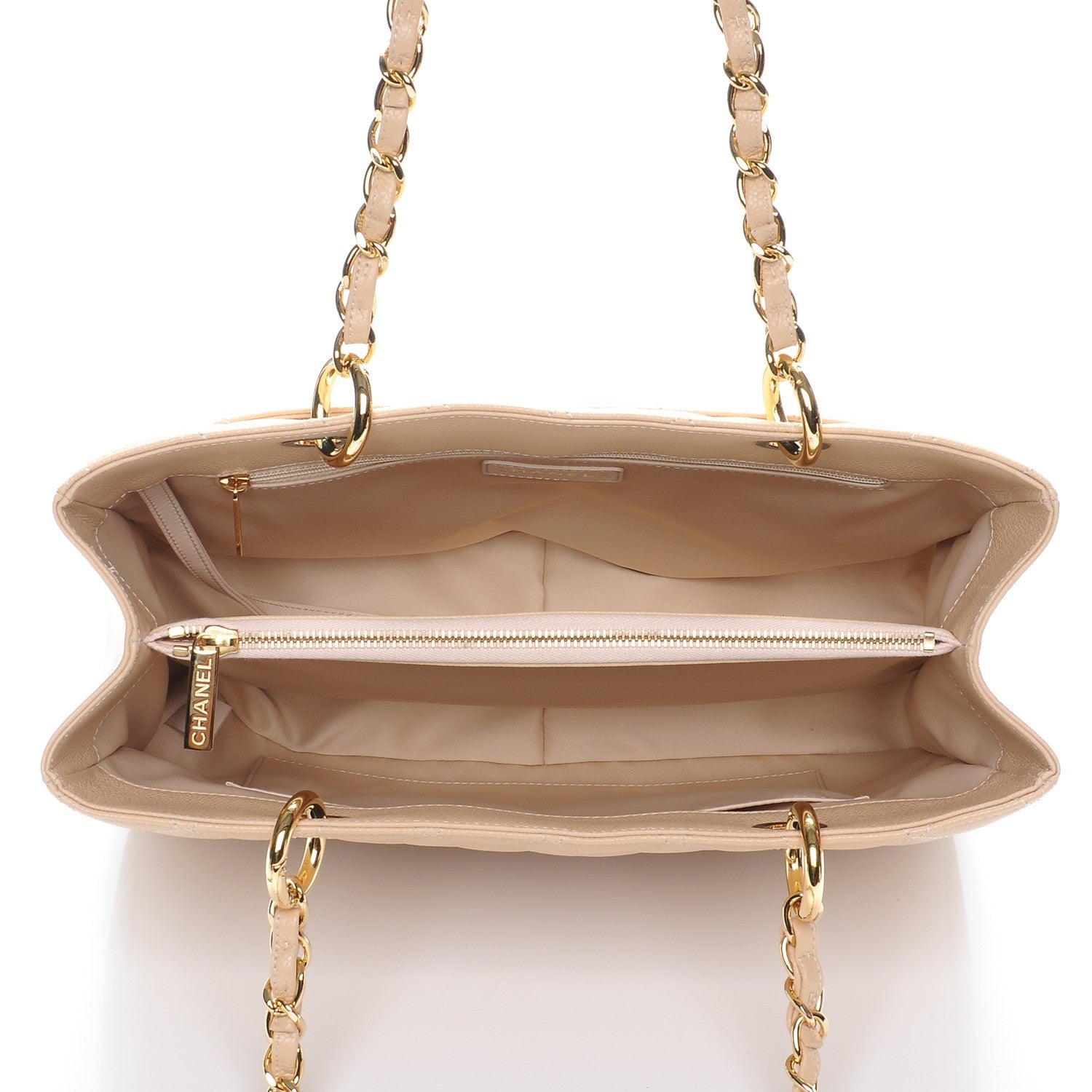 Chanel Caviar Quilted Grand Shopping Tote GST Beige Clair 8 of 8