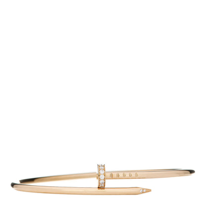 Cartier 18K Yellow Gold Diamond Small Juste Un Clou Bracelet 17 1 of 4