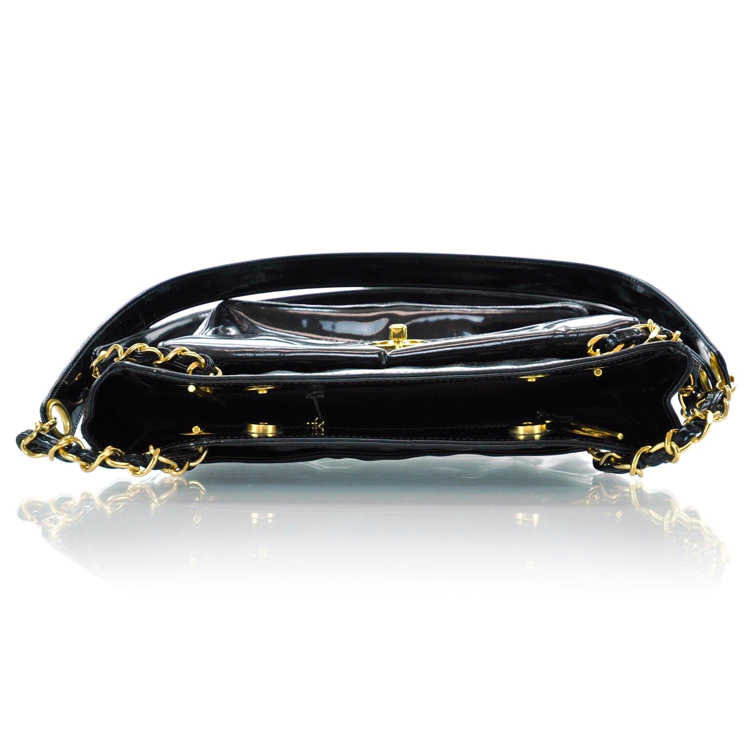 Chanel Patent Shoulder Bag Black 5 of 9