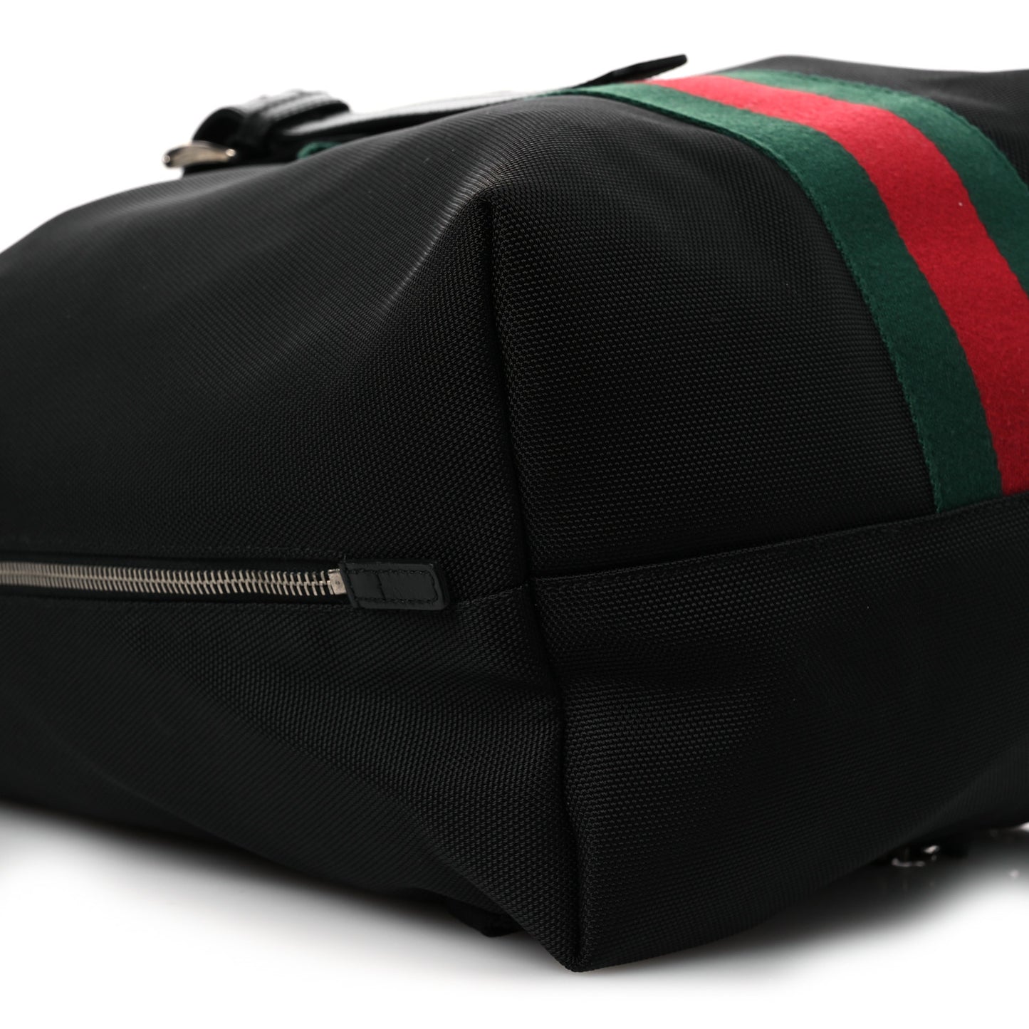 Techno Canvas Web Single Buckle Backpack Black