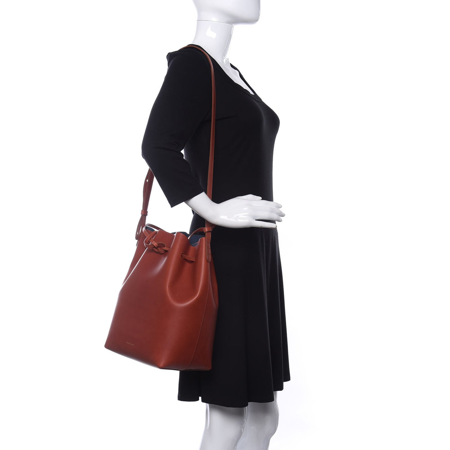 Calfskin Bucket Bag Saddle