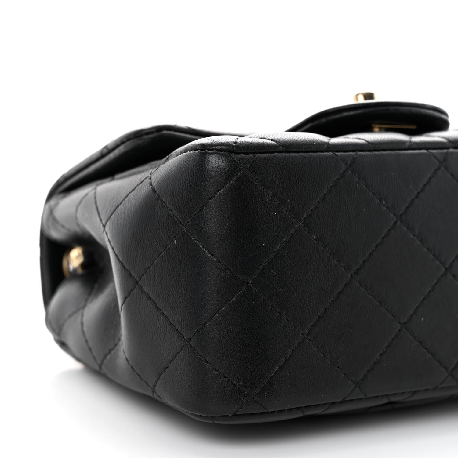 Chanel Lambskin Quilted Mini Square Flap Black 9 of 11