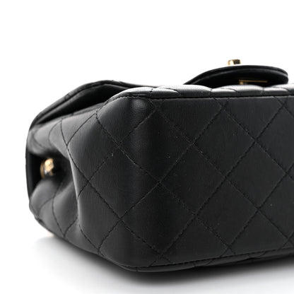 Chanel Lambskin Quilted Mini Square Flap Black 9 of 11