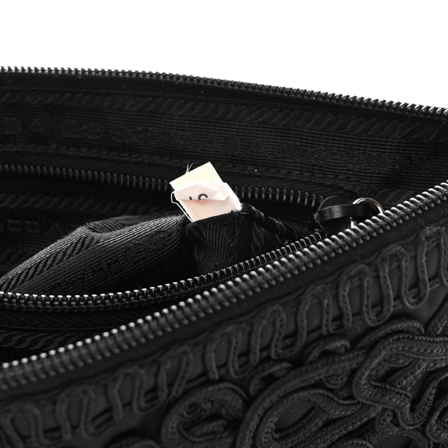 Passamaneria Embroidered Clutch Black